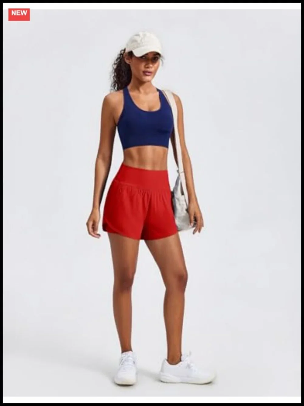 2-in-1 High Waisted Running Shorts with Zip Pockets Quick Dry 3